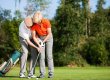 Golf training in summer