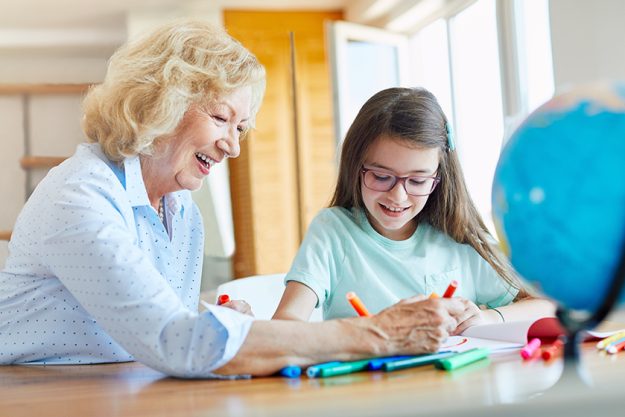 homework teaching education grandmother children granddaughter familiy homework teaching education grandmother children granddaughter familiy