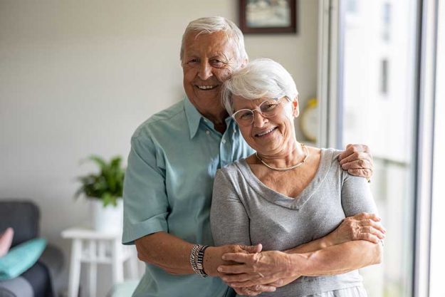 Happy senior couple at home Happy senior couple at home