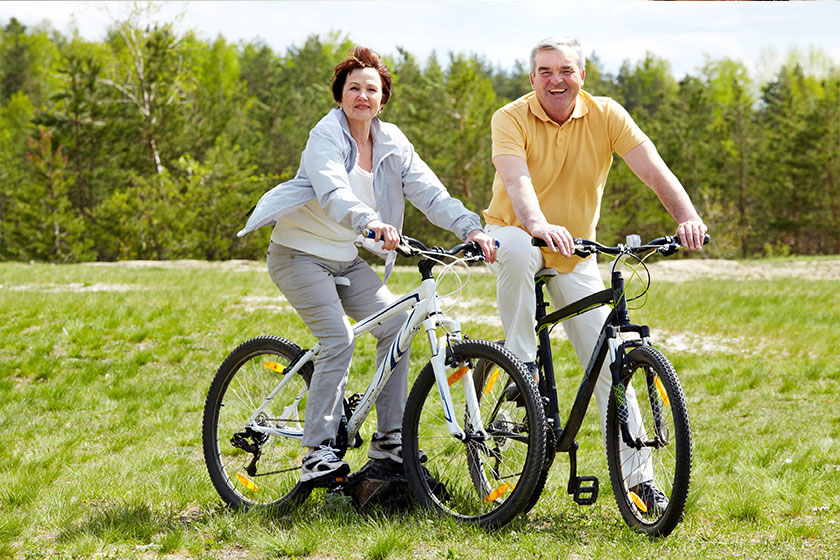 Cycling couple Cycling couple