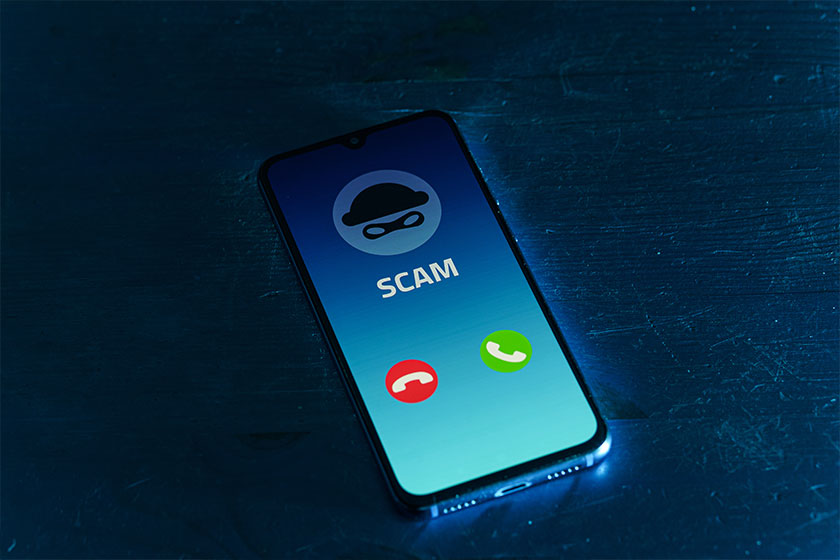 Scam call on phone Scam call on phone