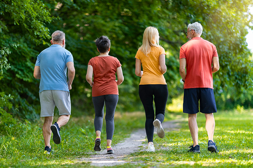 Rear-View-Shot-Of-Senior-People-In-Sportswear Rear-View-Shot-Of-Senior-People-In-Sportswear