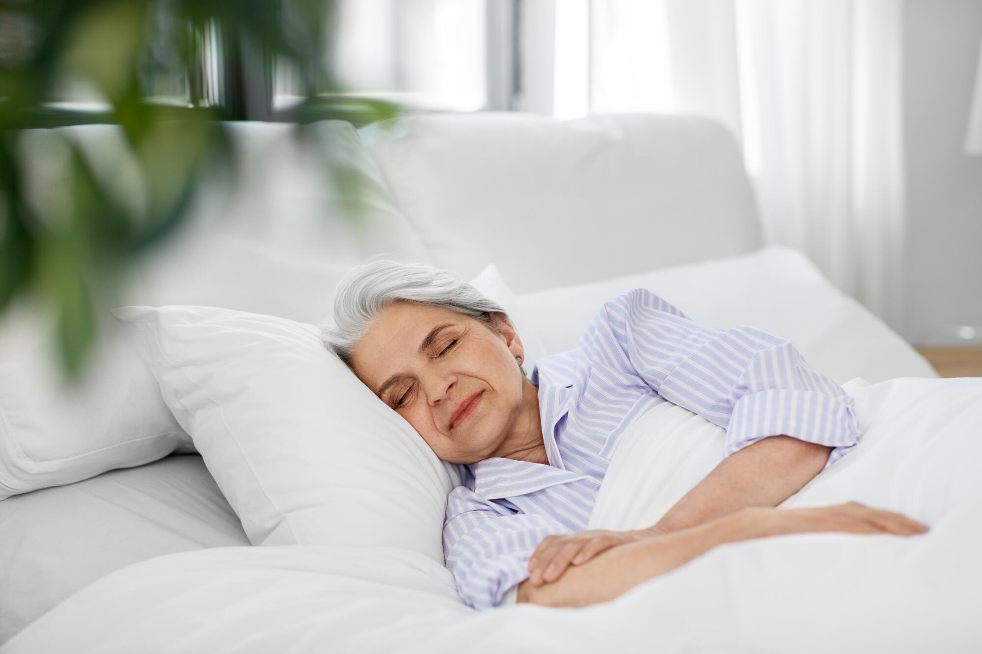 Old,Age,And,People,Concept,-,Senior,Woman,Sleeping,In
